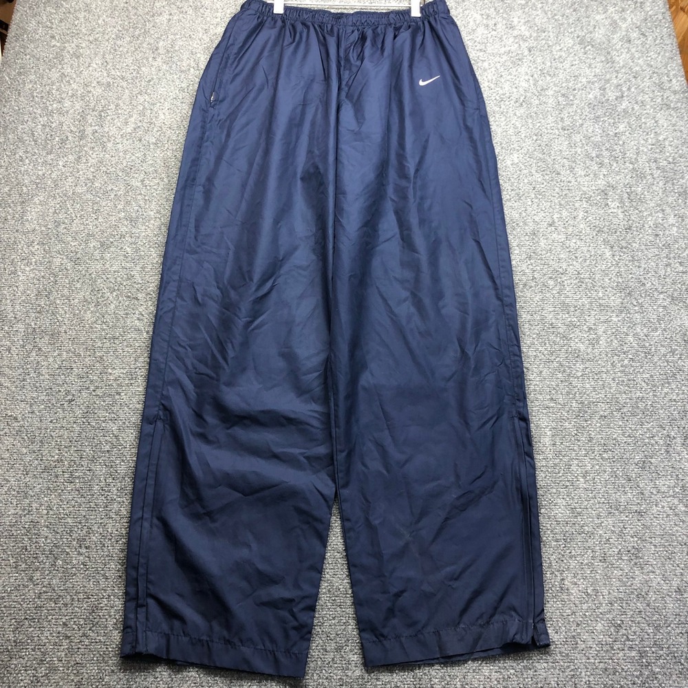 Nike Team Mens XL Navy Blue Windbreaker Track Pants Training Sweats